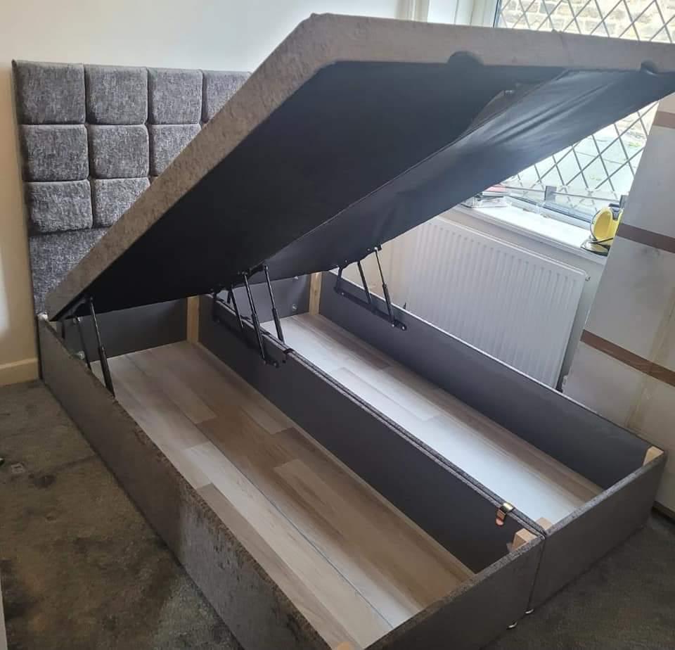 modern wood bed