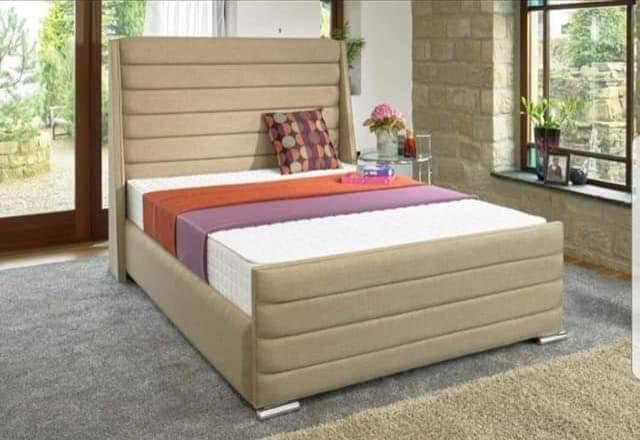 modern wood bed