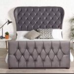modern wood bed