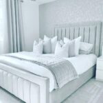 modern wood bed